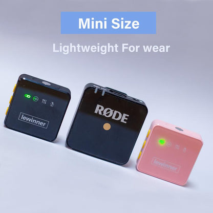 Lewinner Wireless Lavalier Mic with Noise Canceling, 4-Person, iOS/Type-C