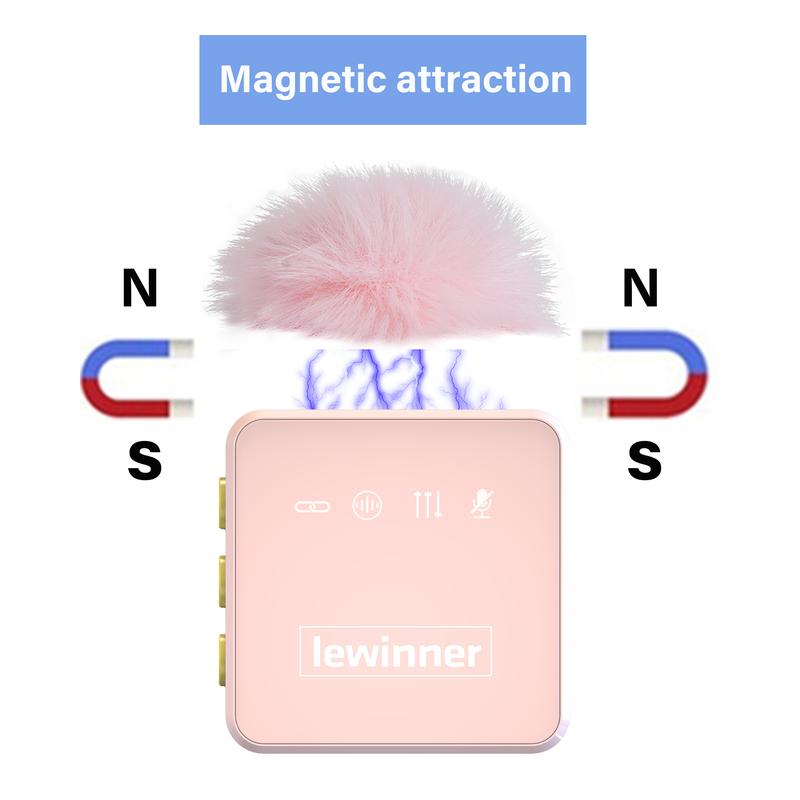 Lewinner Wireless Lavalier Mic with Noise Canceling, 4-Person, iOS/Type-C