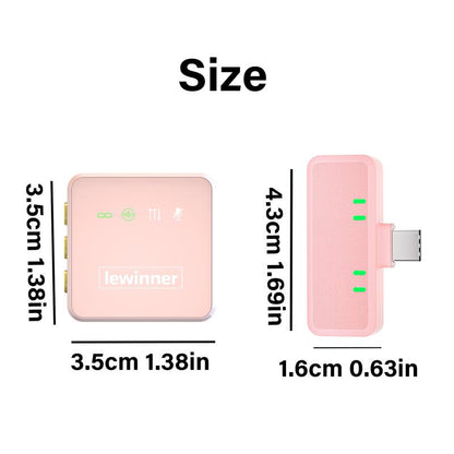 Lewinner Wireless Lavalier Mic with Noise Canceling, 4-Person, iOS/Type-C