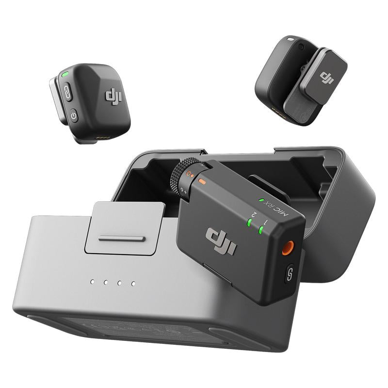 DJI Mic Mini (2 TX + 1 RX + Charging Case), Ultralight, High-Quality Audio, 48h Use