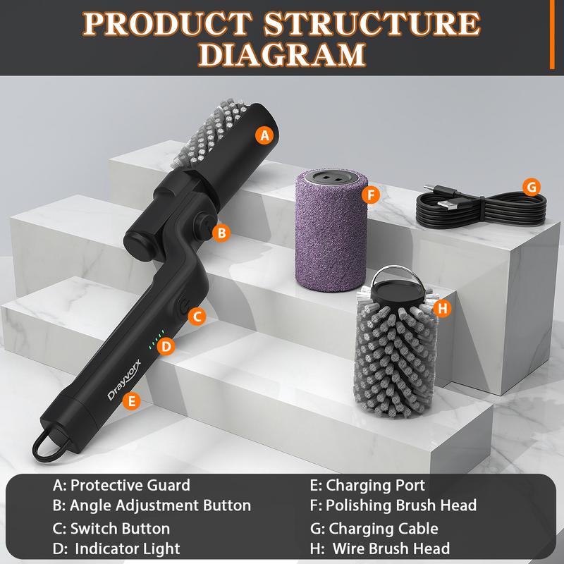 Rechargeable Electric BBQ Grill Cleaning Brush