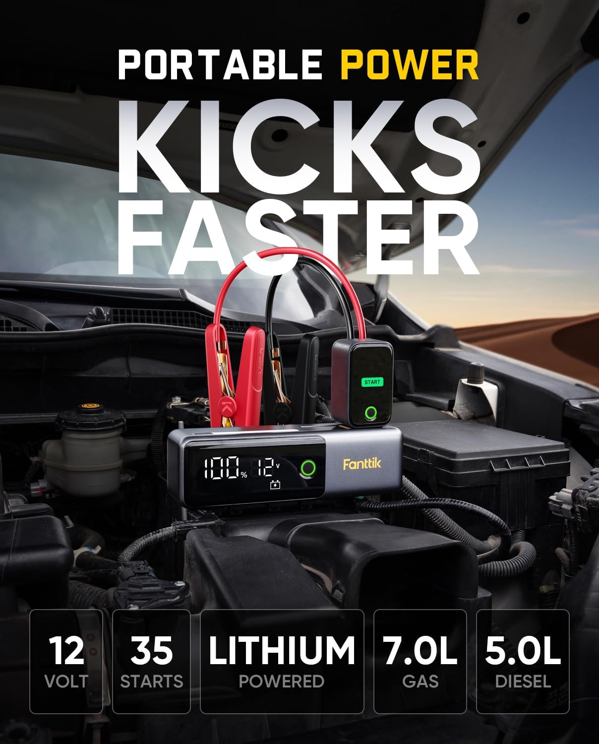 Fanttik Potent T10 Portable Car Emergency Jump Starter