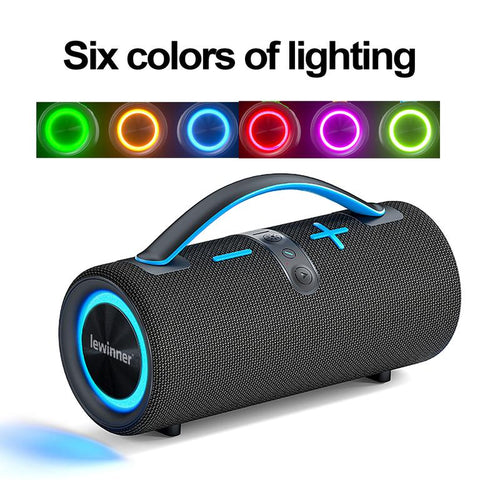 Lewinner 60W Portable Bluetooth Speaker with RGB Lights